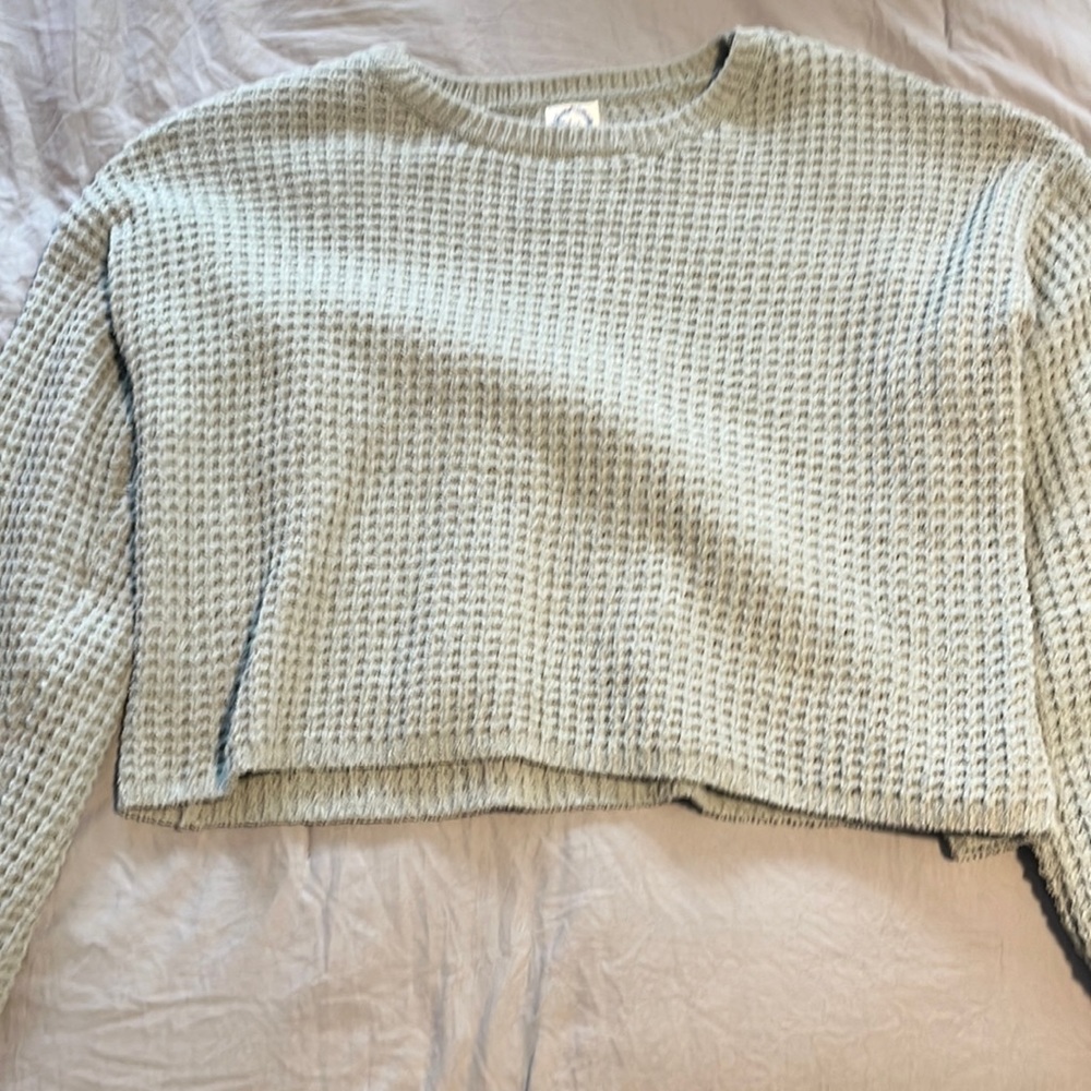 green sweater